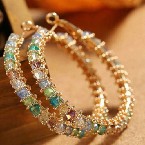 Pastel Prism Hoop Earrings