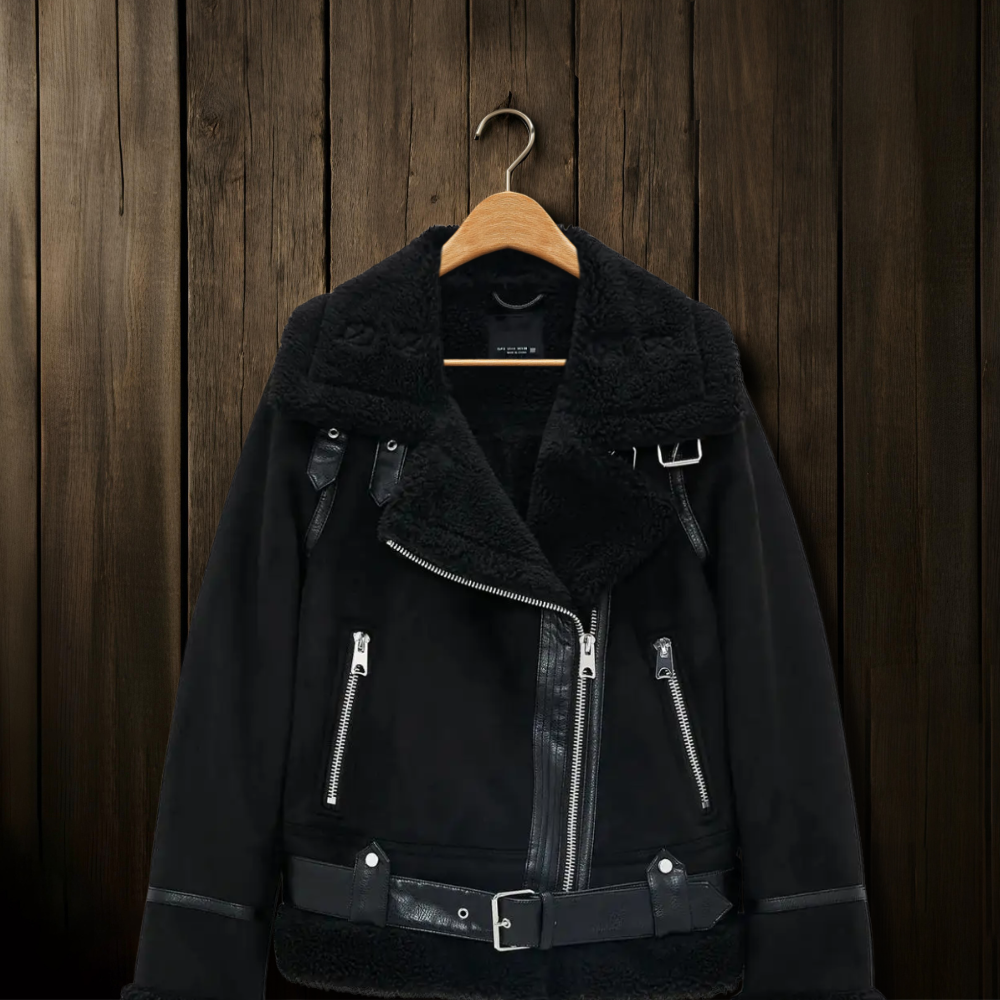 SPRYKA | Shearling-Lederjacke im Aviator-Stil