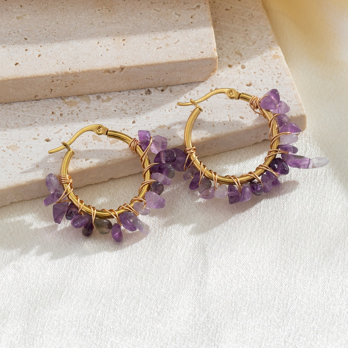 Bohemian Amethyst Earrings