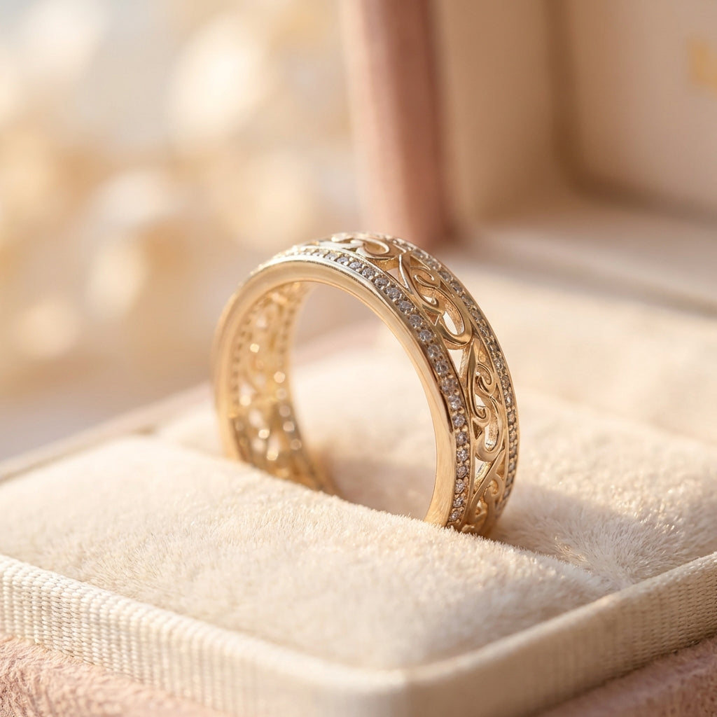 Bright Hollow Gold Ring