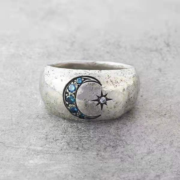 Celestial Moon Star Ring