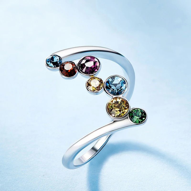 Colorful Crystal Statement Ring