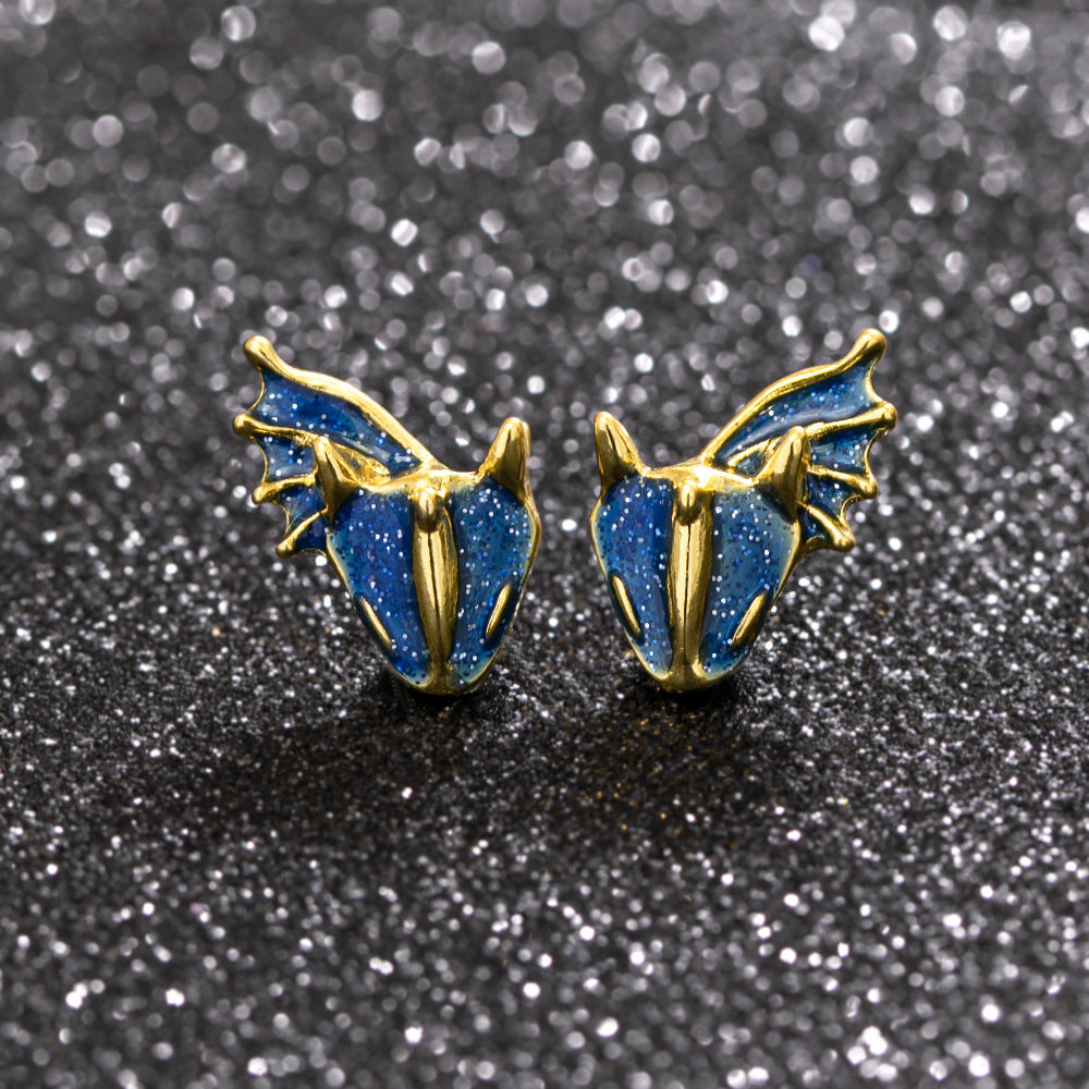 Elegant Blue Butterfly Earrings