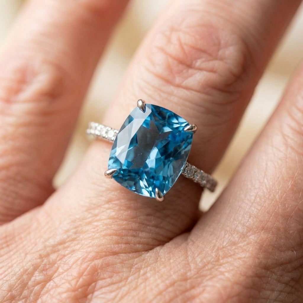 Blue Cz Ring