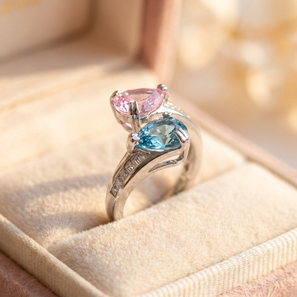 Elegant Crystal Cocktail Ring