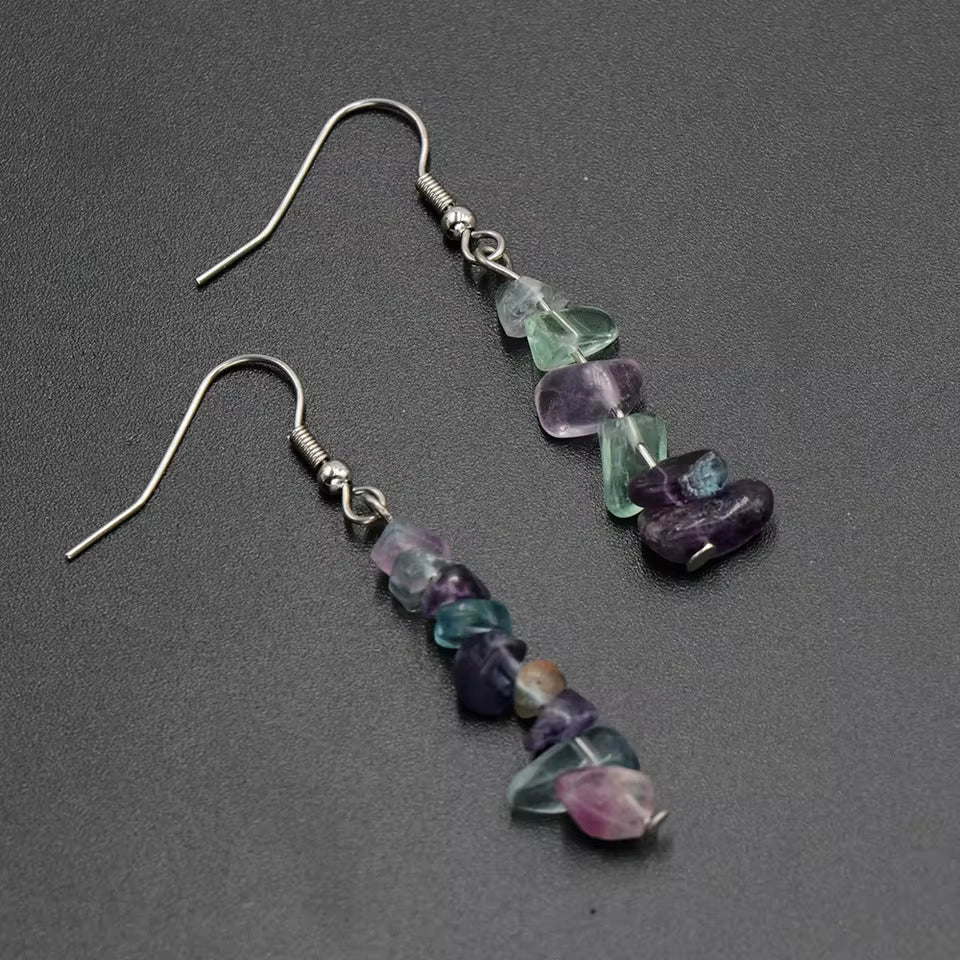 Elegant Fluorite Drop Earrings
