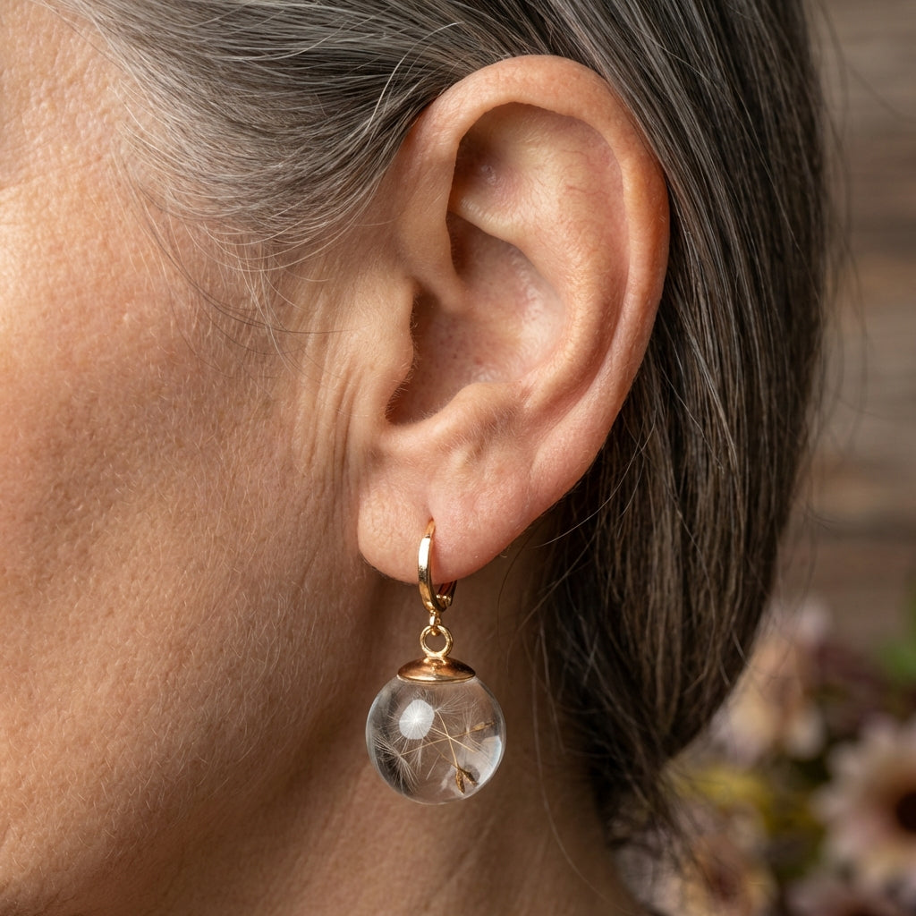 Glass Sphere Earrings
