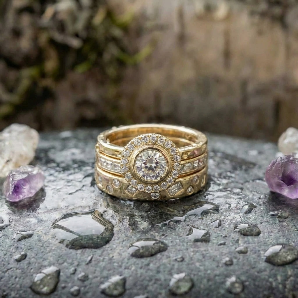 Elegant Gold Diamond Ring