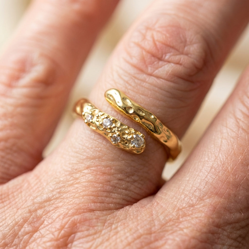 Gold Zircon Ring
