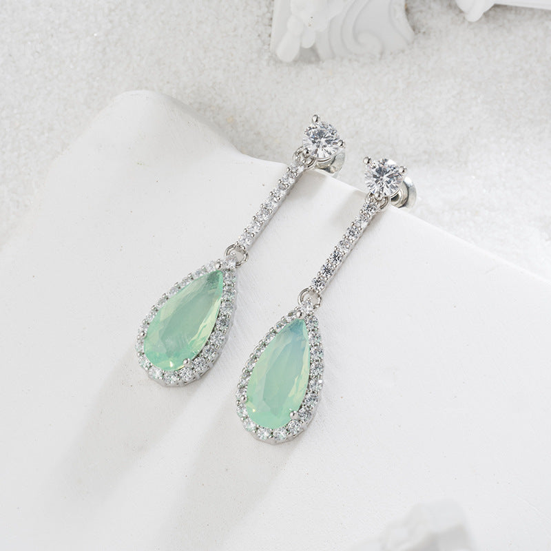 Elegant Jade Drop Earrings