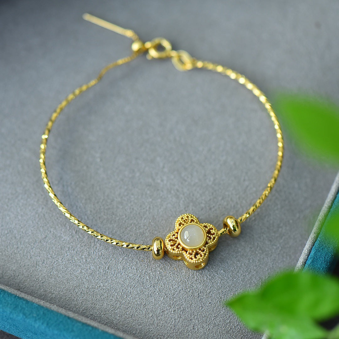 Elegant Jade Gold Bracelet