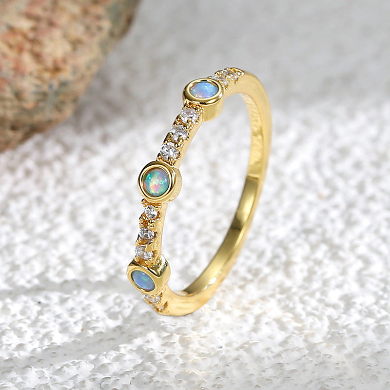 Elegant Opal Gold Ring