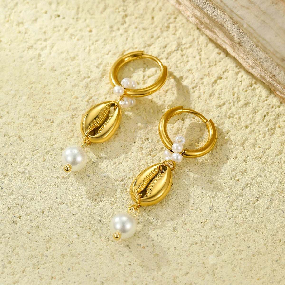 Elegant Pearl Shell Earrings