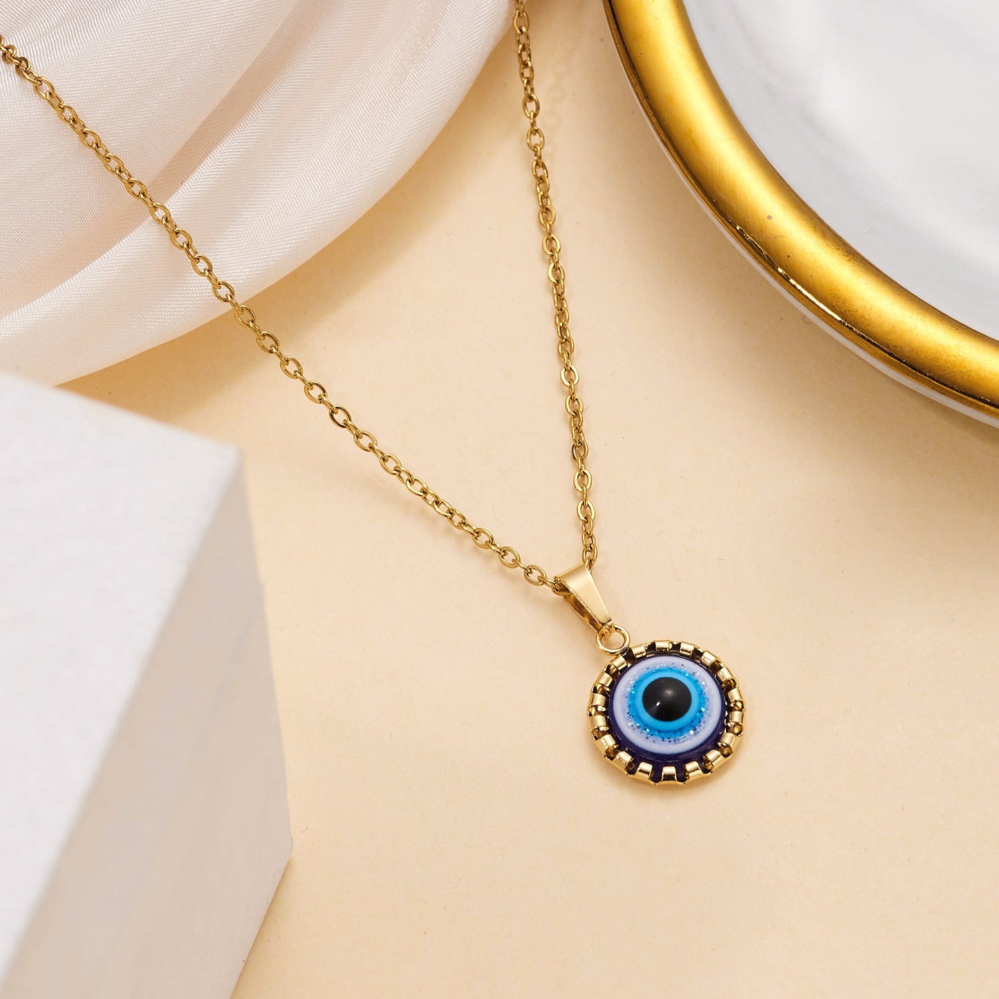 Evil Eye Gold Necklace