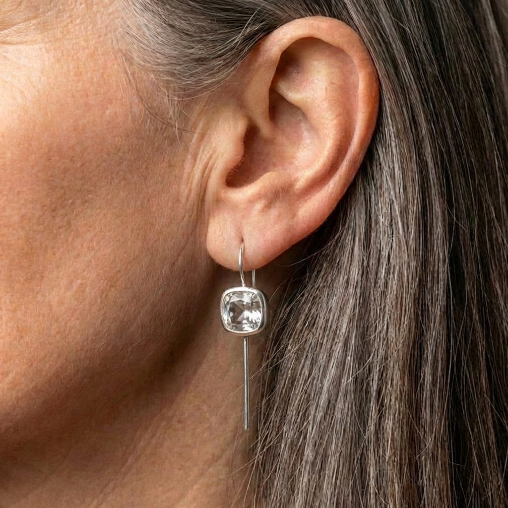 Crystal Square Earrings