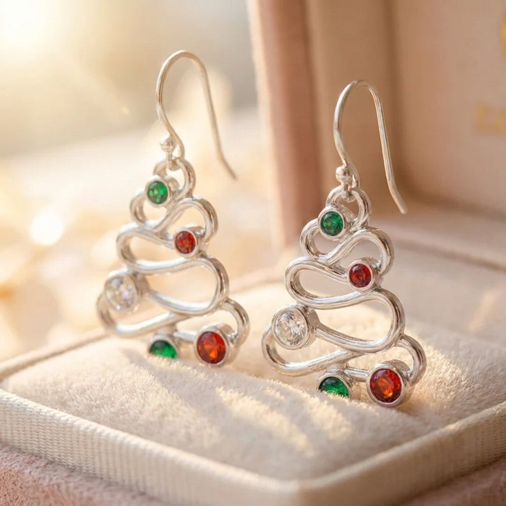 Elegant Christmas Tree Earrings