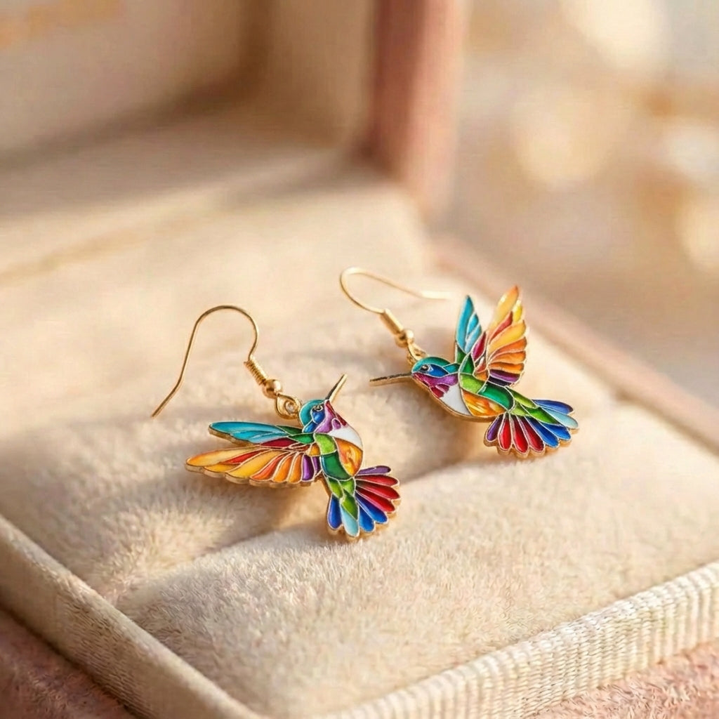 Colorful Hummingbird Earrings