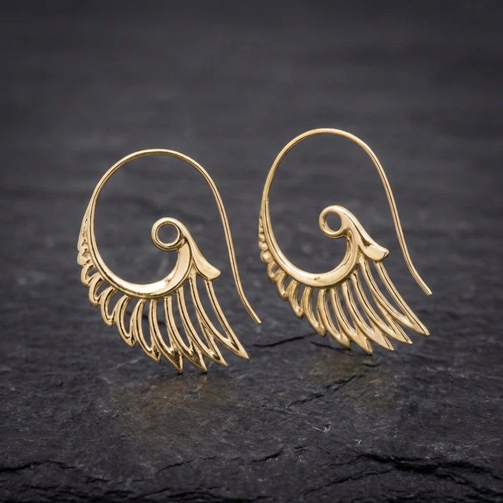 Wings Earrings In Gold