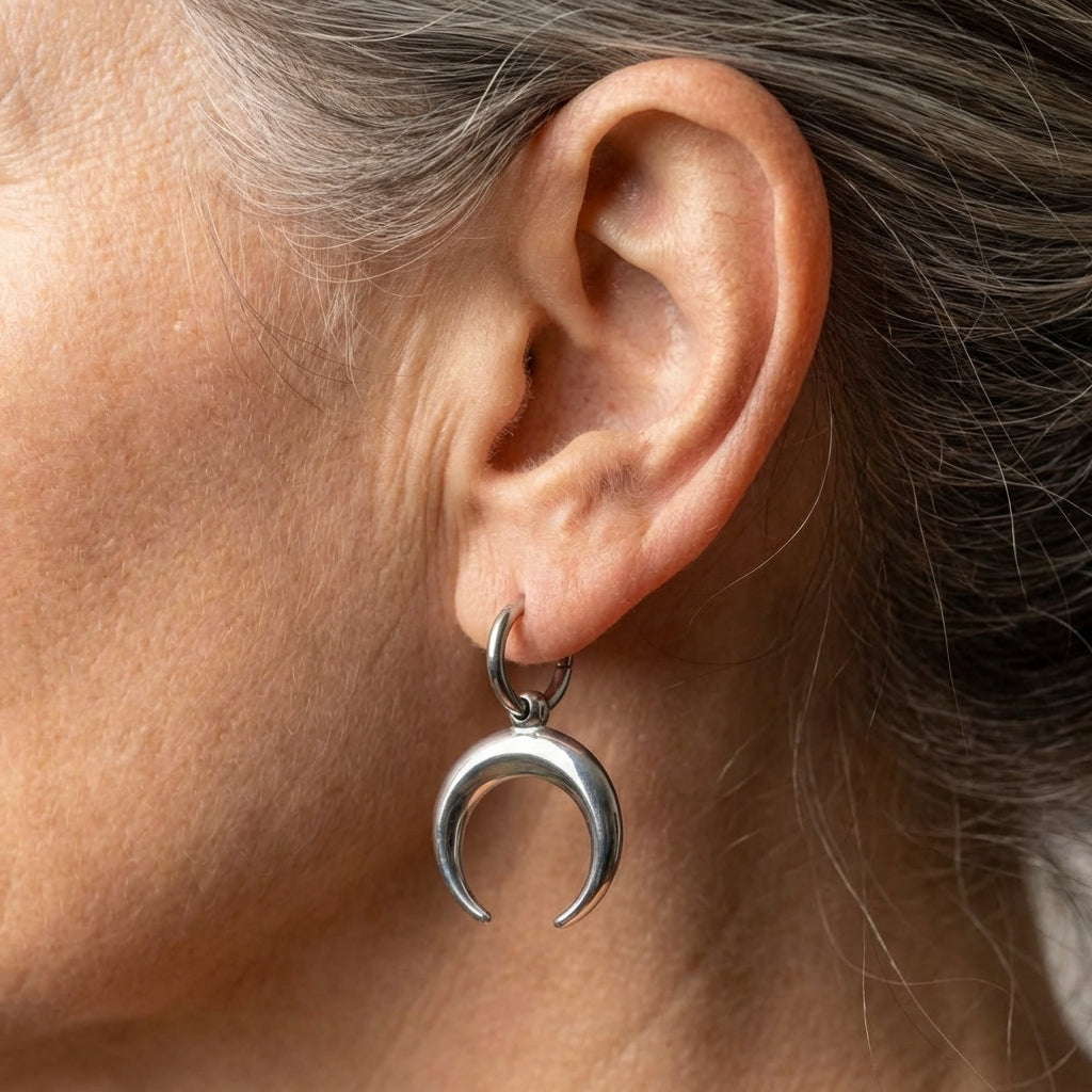 Minimalist Crescent Moon Earrings