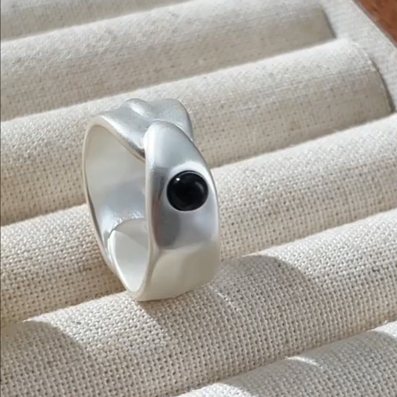 Modern Black Onyx Ring