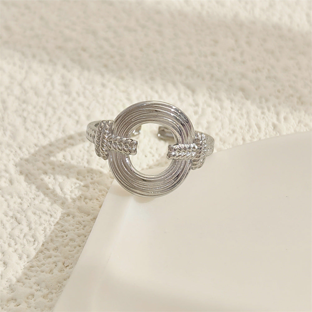 Modern Circular Silver Ring