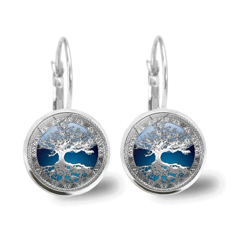 Silver Tree Of Life Earrings