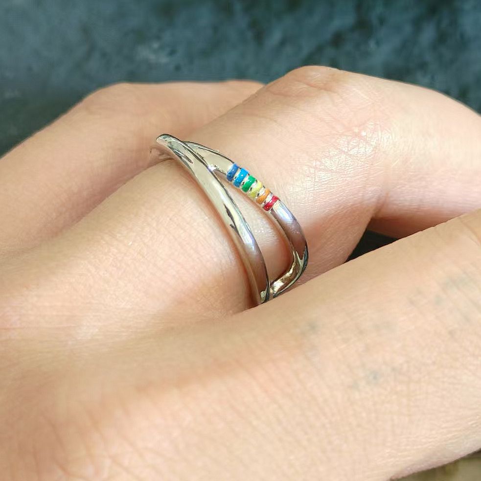 Rainbow Crystal Ring