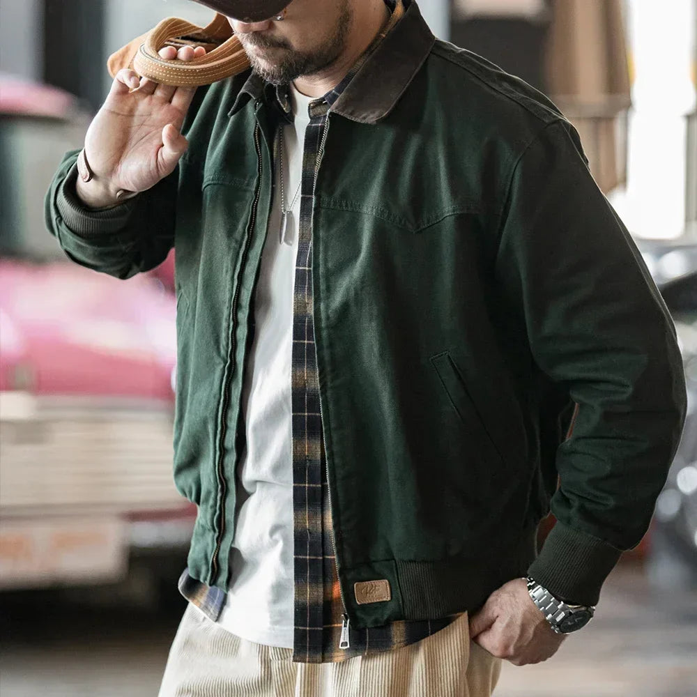 Thomas Hillas | Retro Santafe Canvasjacke – Schwere Vintage-Arbeitsjacke für Herren