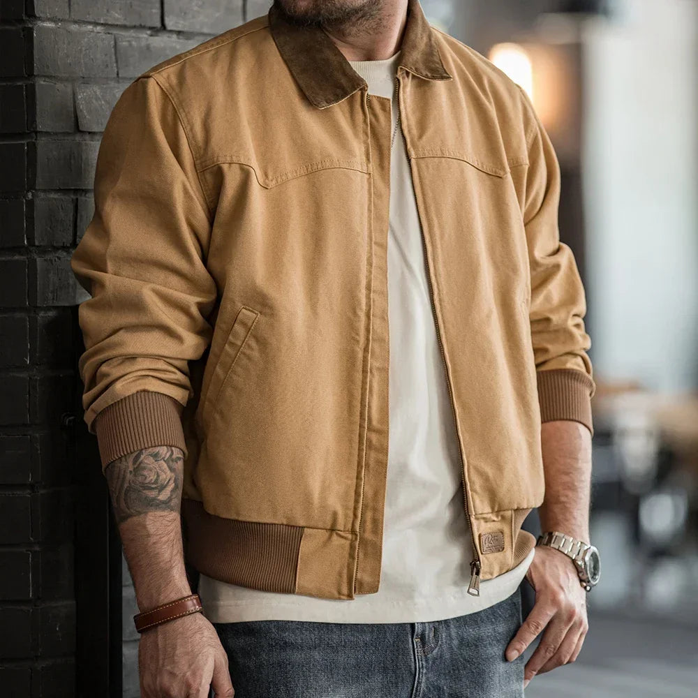 Thomas Hillas | Retro Santafe Canvasjacke – Schwere Vintage-Arbeitsjacke für Herren
