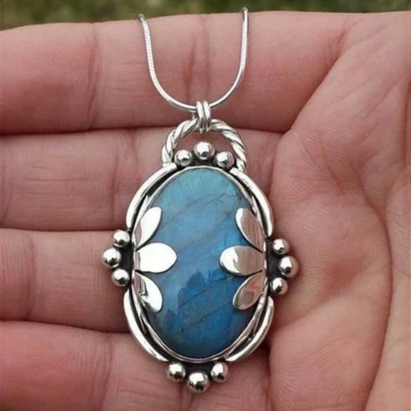 Vintage Blue Apatite Necklace