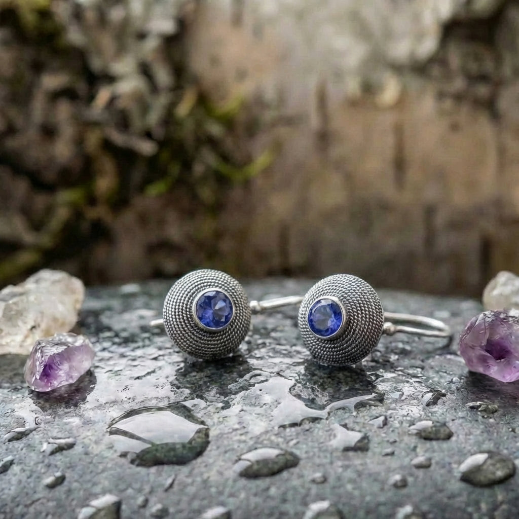 Vintage Blue Stone Earrings