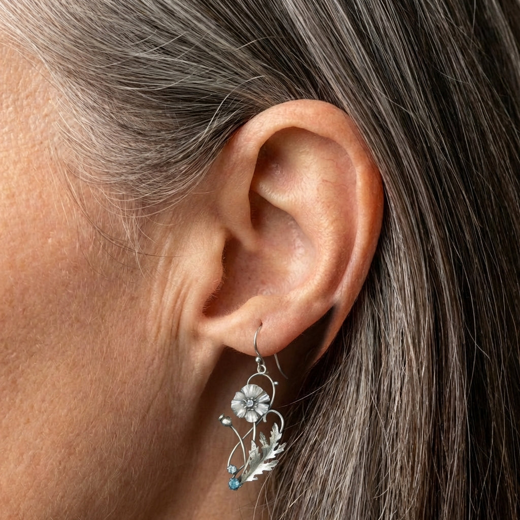 Flower Zircon Earrings