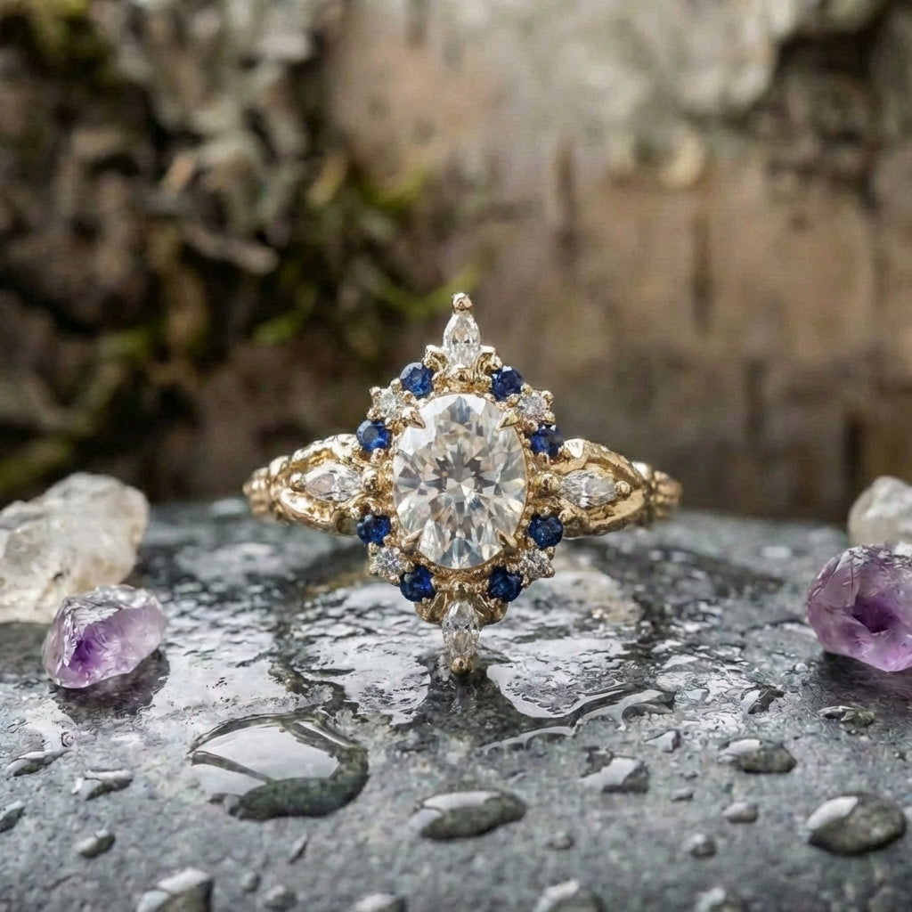 Vintage Gold Sapphire Ring