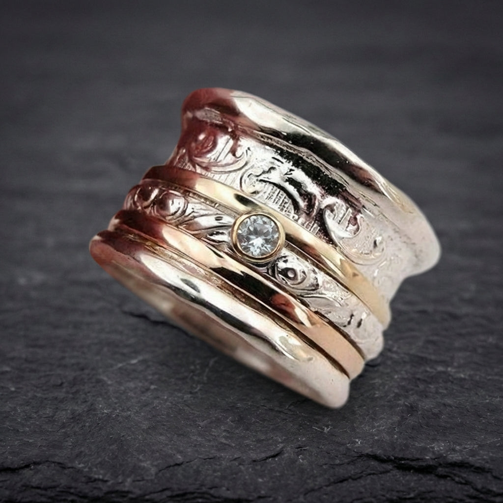 Vintage Gold & Silver Fine Ring