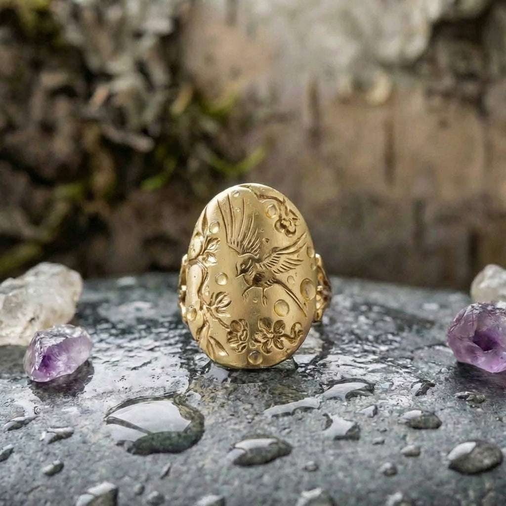 Vintage Gold Swallow Ring