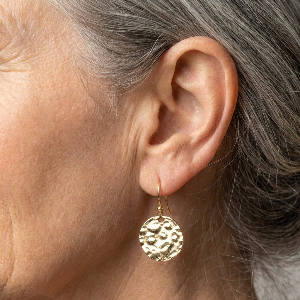 Gold Wafer Earrings