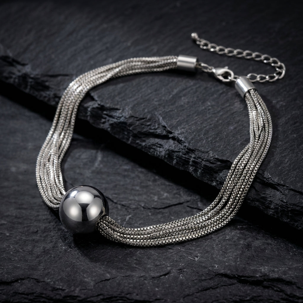 Vintage Multilayer Chain Silver Necklace