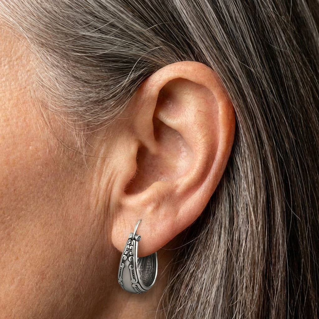 Ornate Hoop Earrings