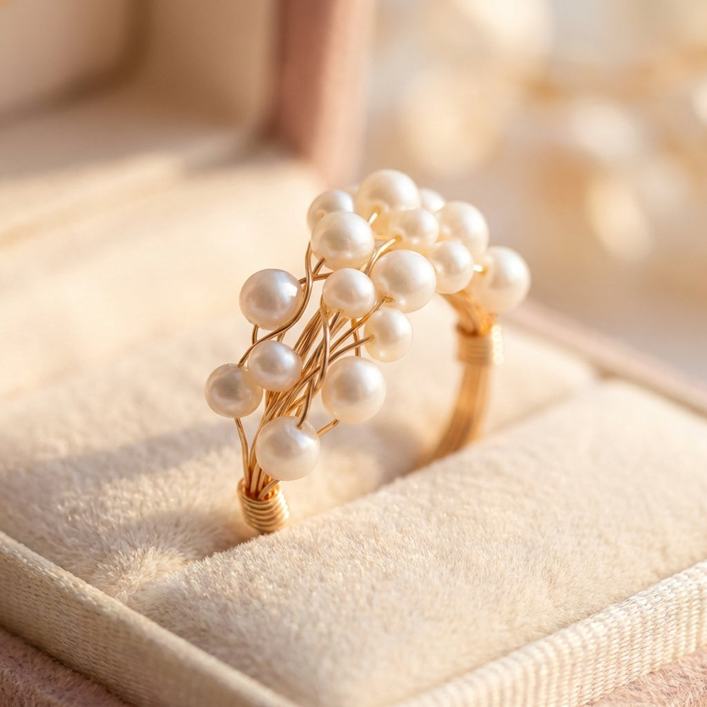 Vintage Pearl Nest Ring
