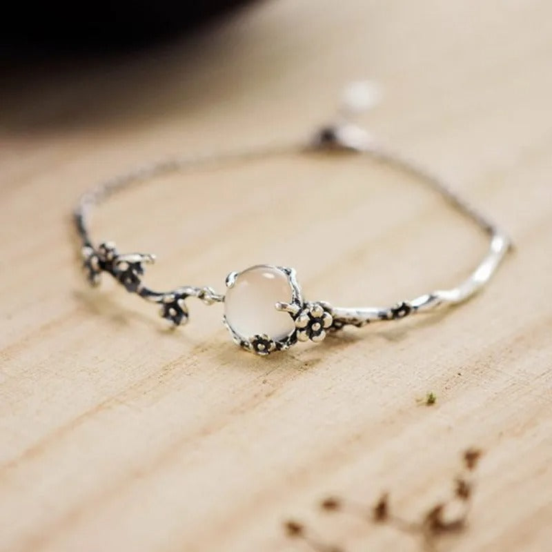 Vintage Silver Flower Bracelet