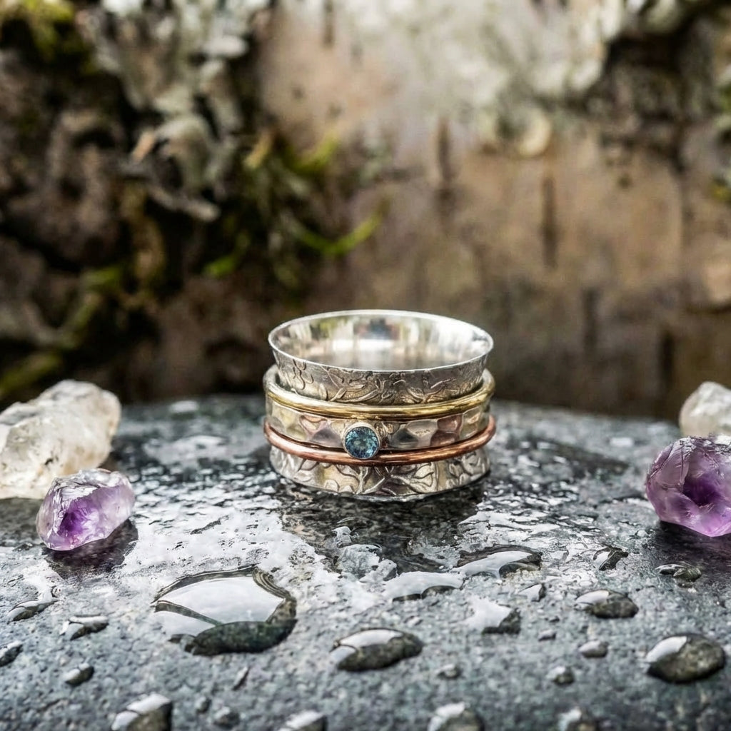 Vintage Topaz Spinner Ring
