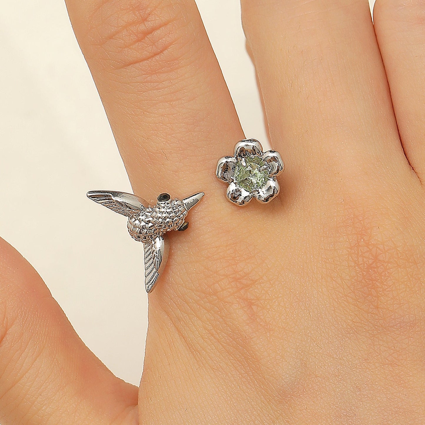 Whimsical Hummingbird Ring