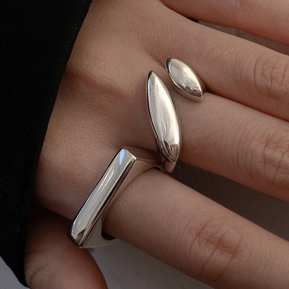 Vintage Silvered Ring Set