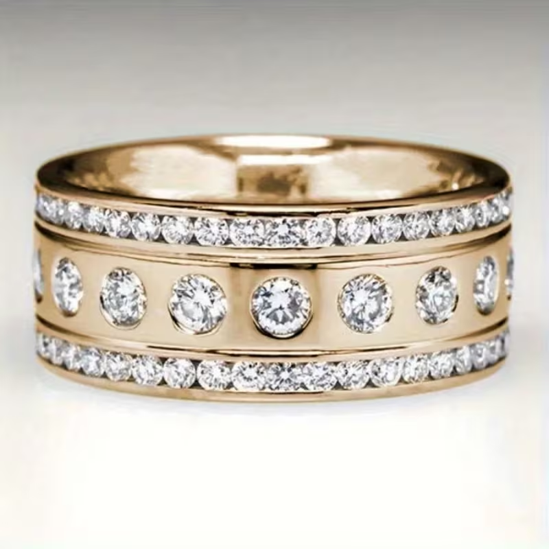 Zirconia Fine Gold Trail Ring