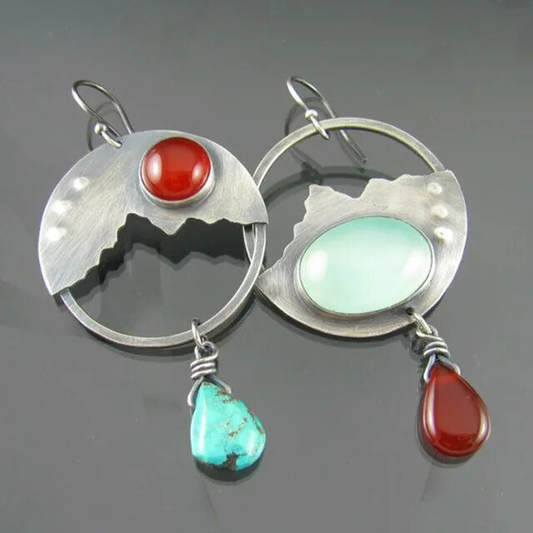 Hollow Landscape Earrings