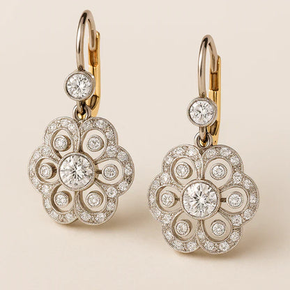 Vintage Crystal Mandala Earrings