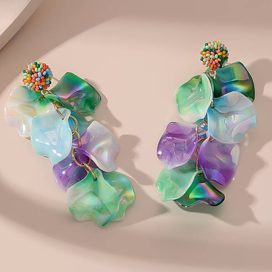 Colorful Petal Earrings