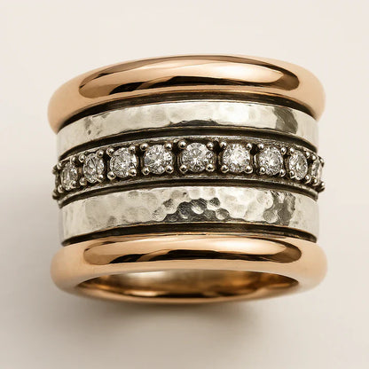 Vintage Layered Thick Gold Ring