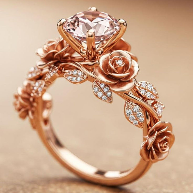 Rose Garden Solitaire Ring