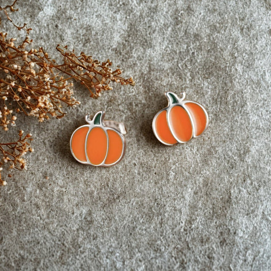 Enamel Pumpkin Earrings